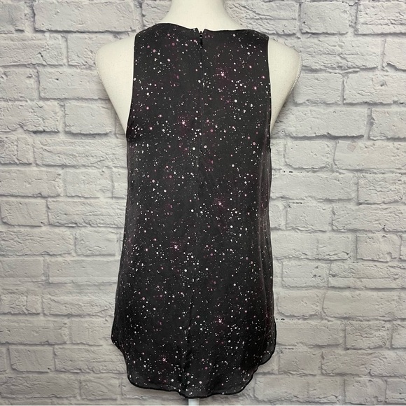 CLUB Monaco Cosmic Galaxy Print Sleeveless Silk Top Size Small - Picture 5 of 7